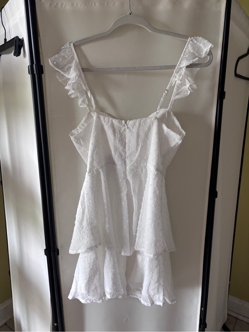 Selfie Leslie White Ruffled Bodice Mini Dress - Picture 3 of 3